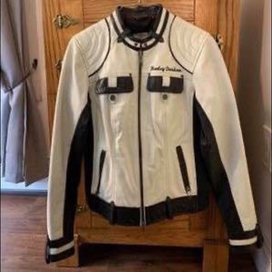 Women’s leather Harley Davidson riding jacket.